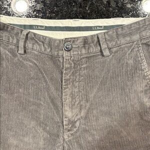 Men's LL Bean Gray Classic Fit Corduroy Pants